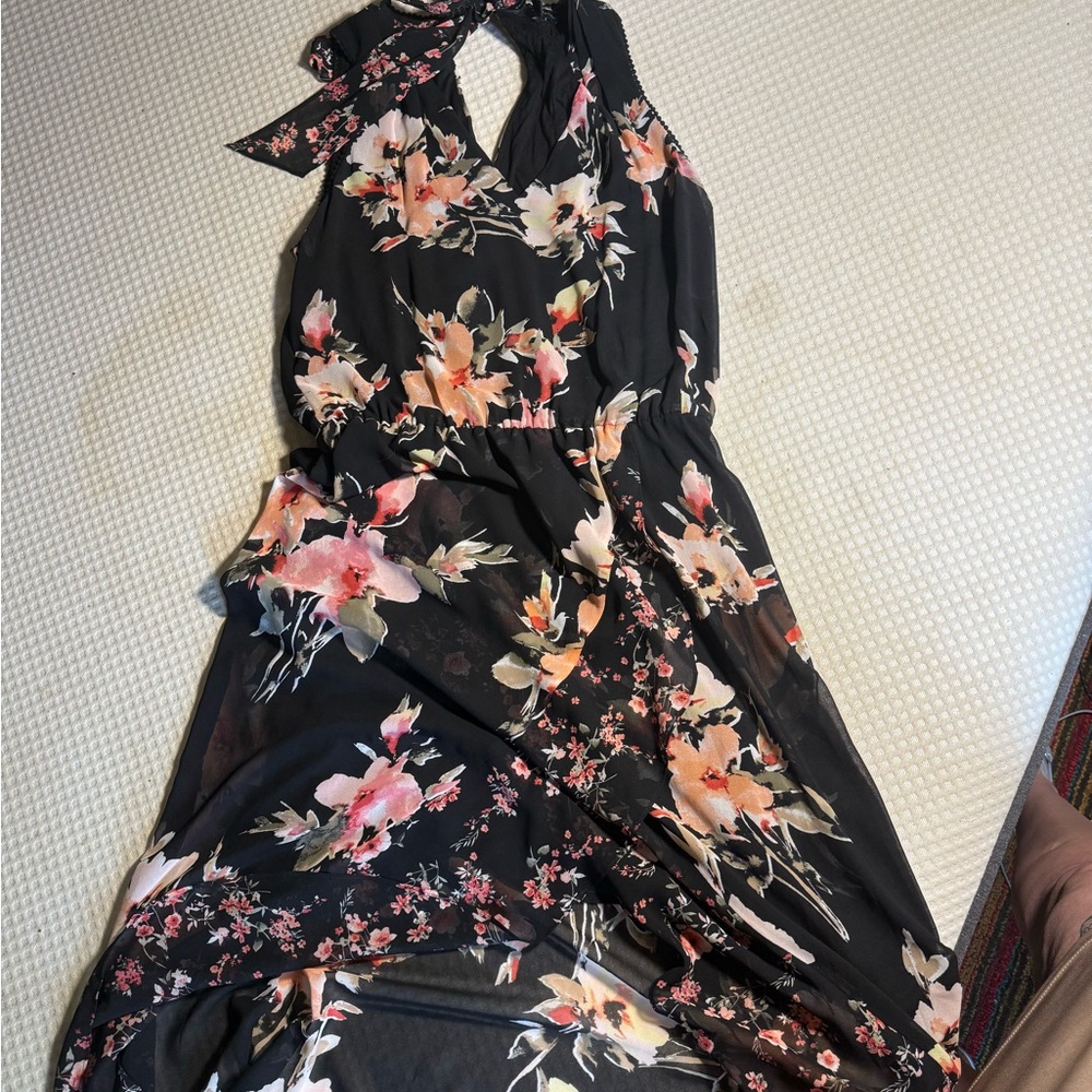Floral Black Dress White House black market